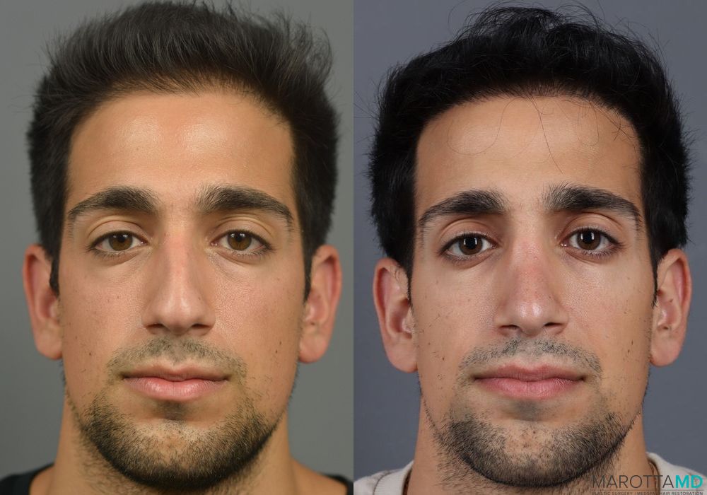 Before and after PRP Scalp Treatment case 7199 - Angle 2