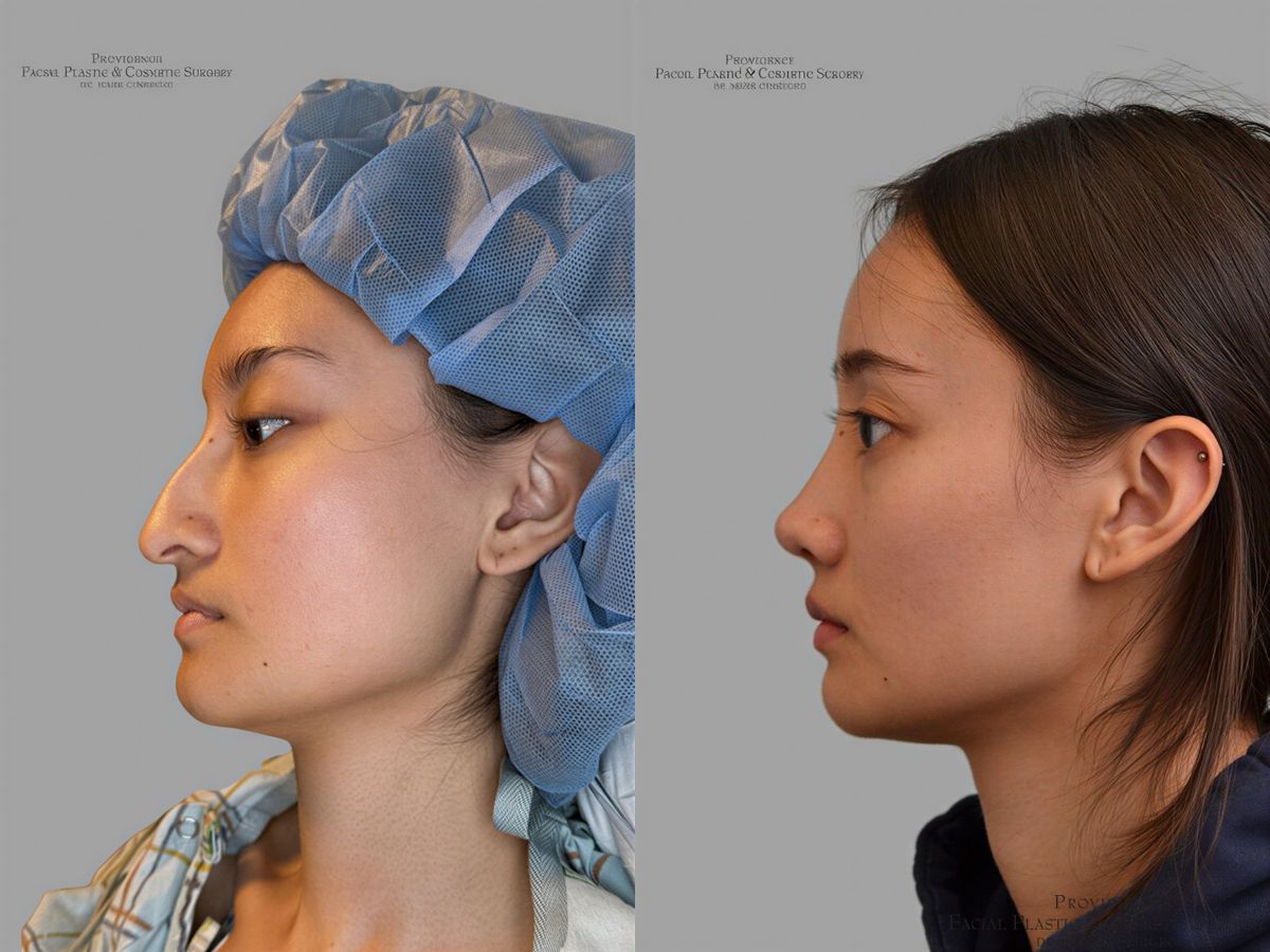 Before and after Primary Rhinoplasty case 31657 - Angle 5